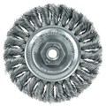 Weiler Standard Twist Knot Wire Wheel 4", .020" Steel Fill, 3/8"-24 UNF Nut 13117